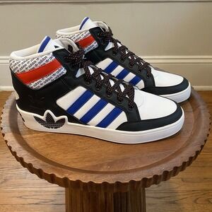 Adidas Hard Court High Transmission Pack ,Size 9.5, Red, Blue, Black & White -
